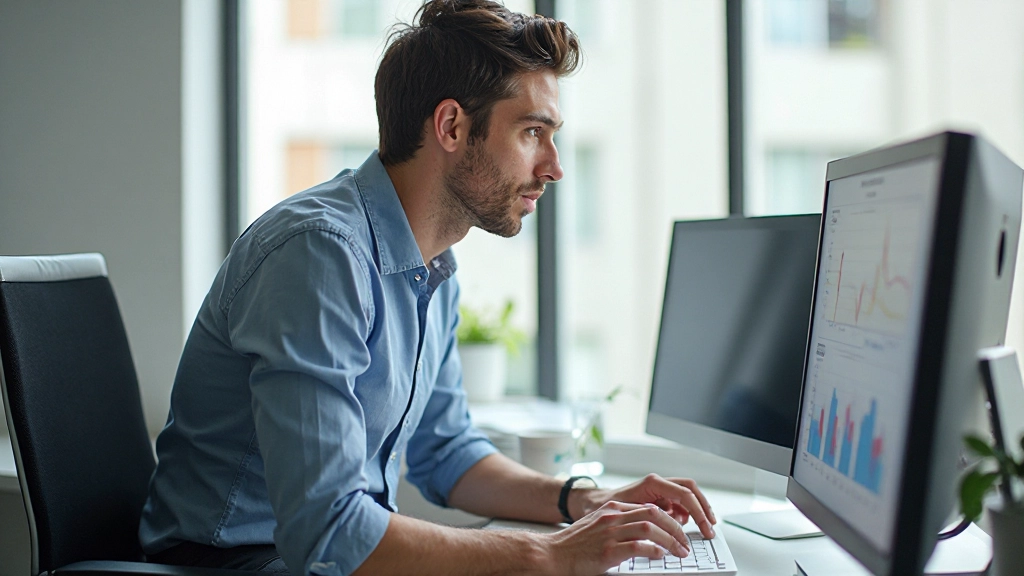 Dashboard met analytics grafieken en gebruikersbewegingspatronen op een scherm met blauwe en groene visualisaties